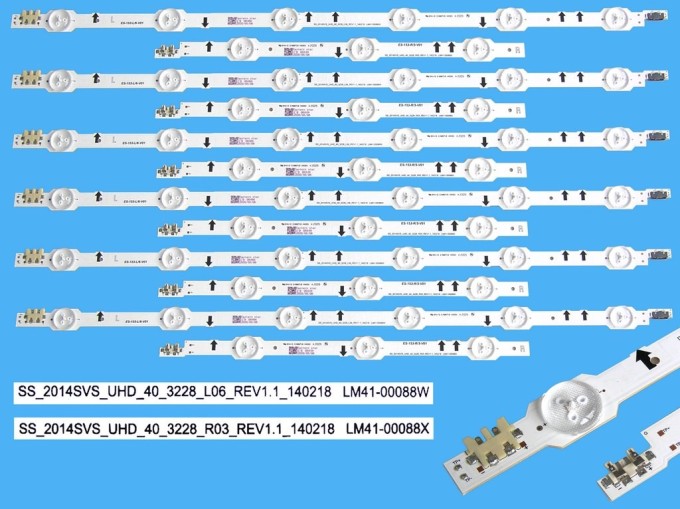 LED podsvit sada Samsung BN96-32174A a BN96-32175A - 12 pások 837mm D-LED