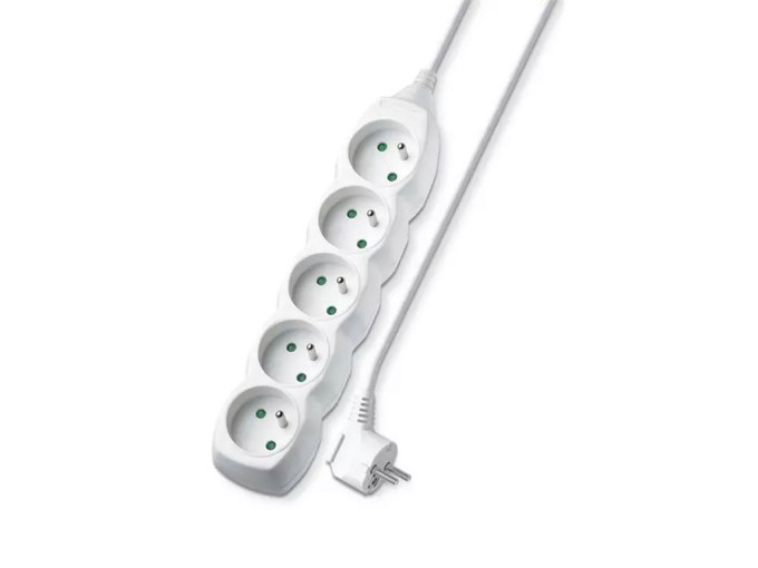 Predlžovací kábel 5 zásuviek 3m Geti GEC53