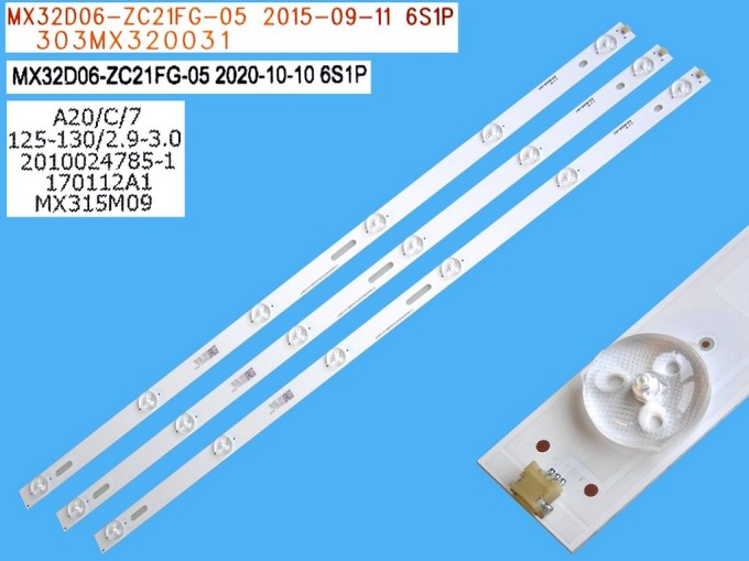 LED podsvietenie pre TV 32" - Sada 3 pásikov 595mm