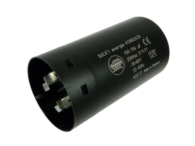 Rozbehový kondenzátor 130-156uF / 250V s konektormi