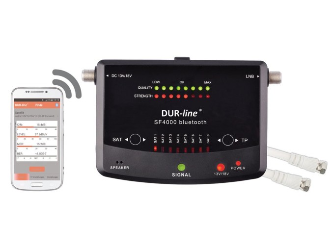 DUR-line SF 4000 BT - Merací prístroj a vyhľadávač satelitného signálu s Bluetooth