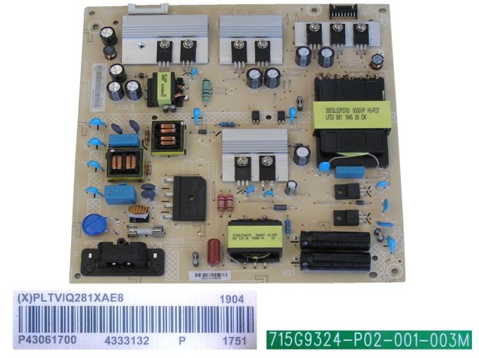 LCD modul zdroj Philips PLTVIQ281XAE8 - SMPS power supply board 715G9324-P02-001-003M