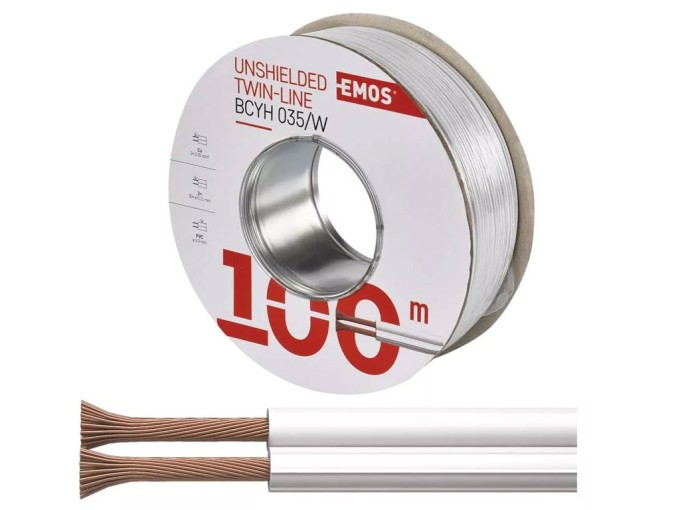 Dvojlinka 2x0,35mm BCYH035/W biela - CU vodiče