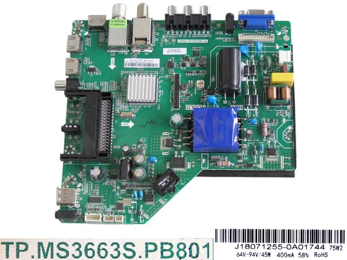 Základná doska pre LCD TV Sencor SLE40F60TCS - TP.MS3663S.PB801