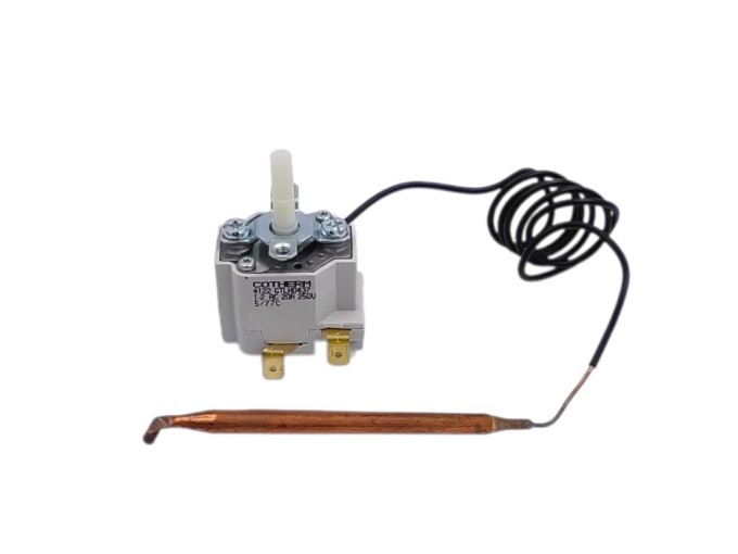 Kapilárový termostat bojlera 7-77°C s hrídělí 22mm