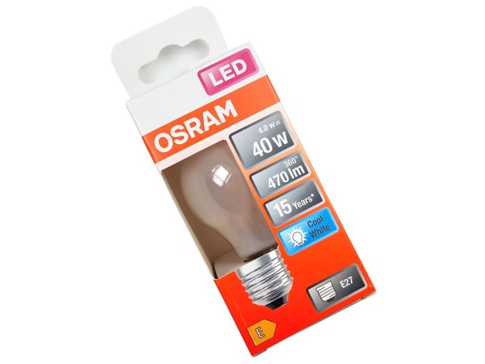 LED žiarovka OSRAM STAR E27 4W/840 4000K 470lm