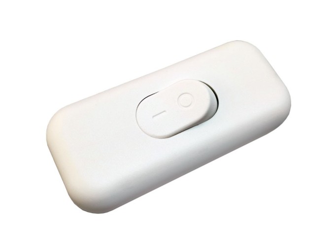 Kolébkový dvoupólový vypínač DS-5, 250V/2,5A - biely