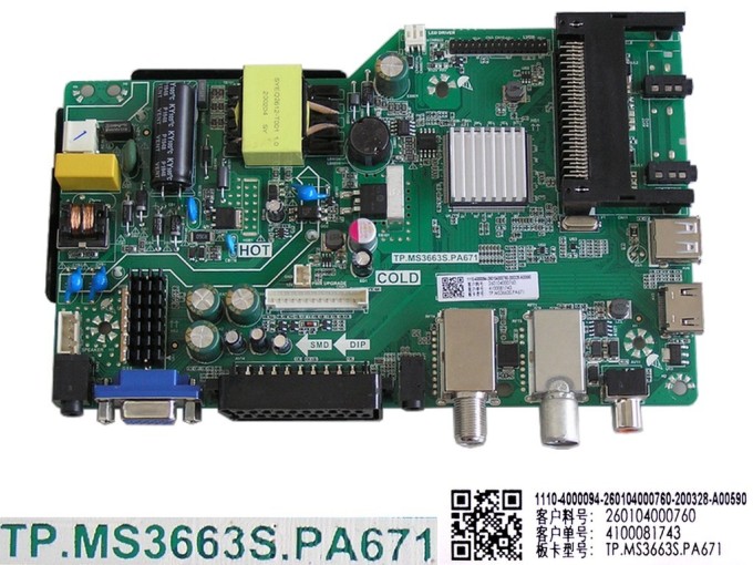 LCD modul základná doska Sencor SLE2468TCS TP.MS3663S.PA671