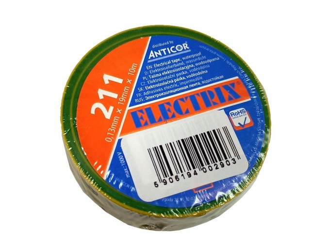 Izolačná páska ELECTRIX žlto-zelená 19mm