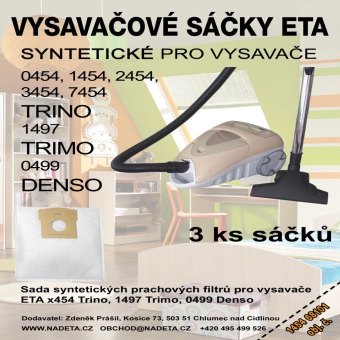 Sáčky do vysávača ETA Trino syntetické 3 ks (ETA 1454 6 8101)
