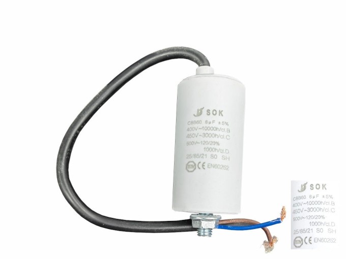 Rozbehový kondenzátor 8µF TC886HS CBB60