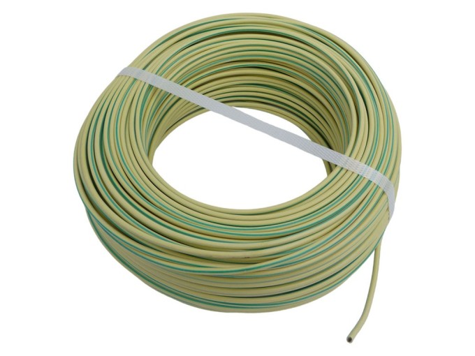 Silikónový kábel CSA 2,5 mm - zeleno/žltý