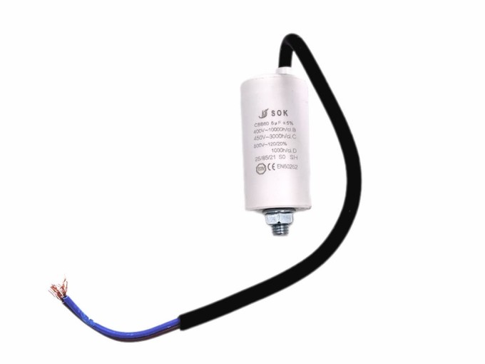 Kondenzátor rozbehový 6uF s káblom TC886HS