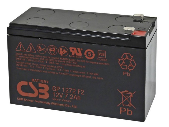 Olovený akumulátor 12V 7,2Ah CSB GP1272F2