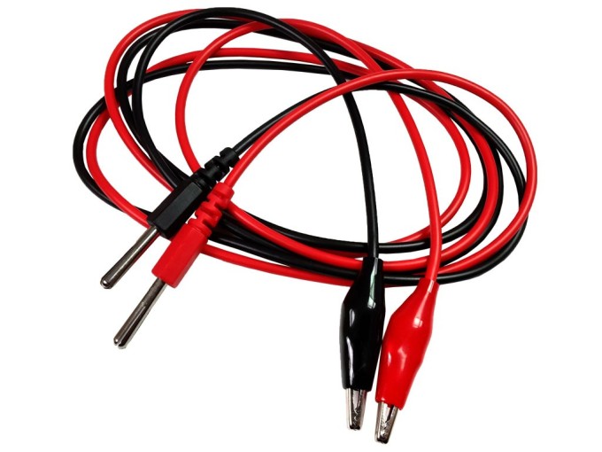 Měřicí šňůra banánek - krokodýlek 100cm černá a červená