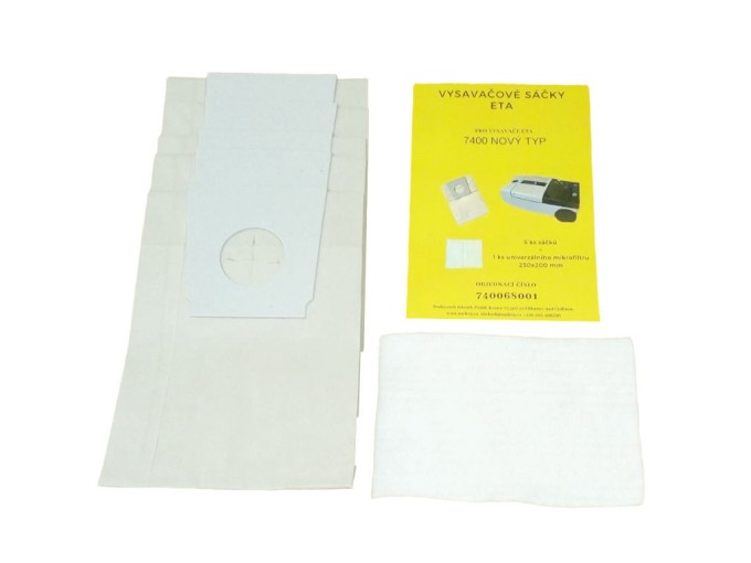 Papierové sáčky do vysávača Eta 7400 - sada 5ks + filtr