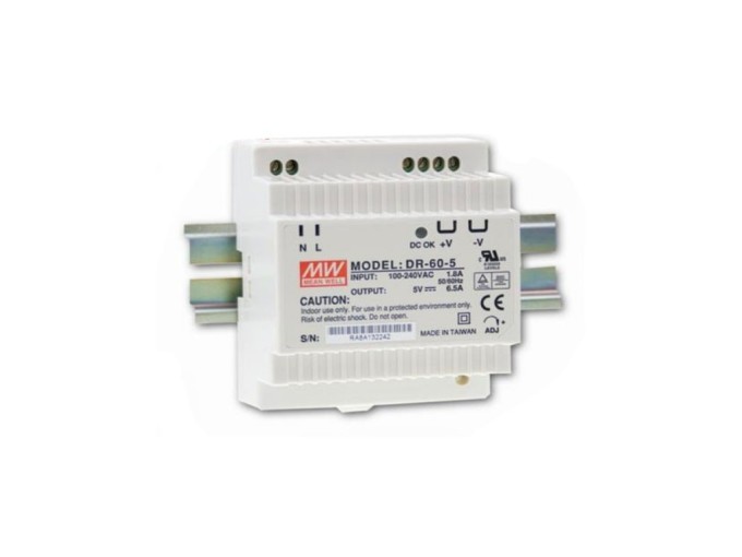 Spínaný napájací zdroj na DIN lištu 5V 6.5A DR-60-5 MEAN WELL