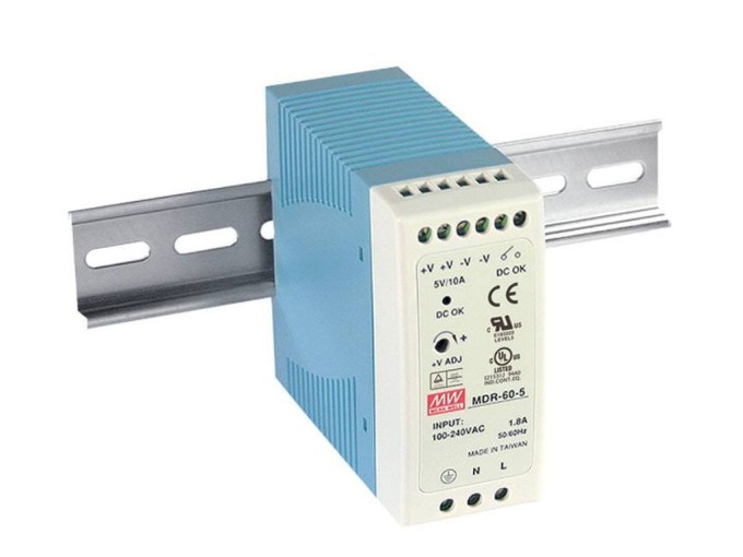 Spínaný napájací zdroj na DIN lištu 24V / 2,5A MDR-60-24 MEAN WELL