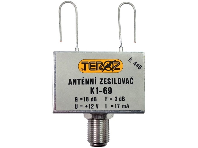 Anténny zosilňovač DVB-T / DVB-T2 16dB TEROZ č.446