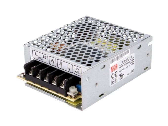 Spínaný napájací zdroj 12V / 3A RS-35-12 MEAN WELL 36W