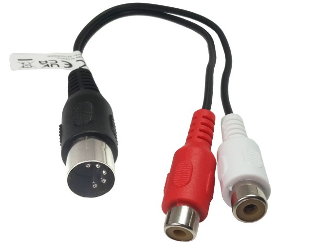 Redukcia DIN 5-pin na 2 x CINCH 0,2m CAGL20250BK02 Nedis