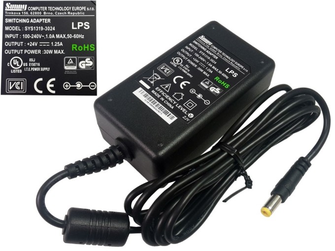 Univerzálny impulzný napájač 24V / 1.25A s konektorom 5,5x2,1mm