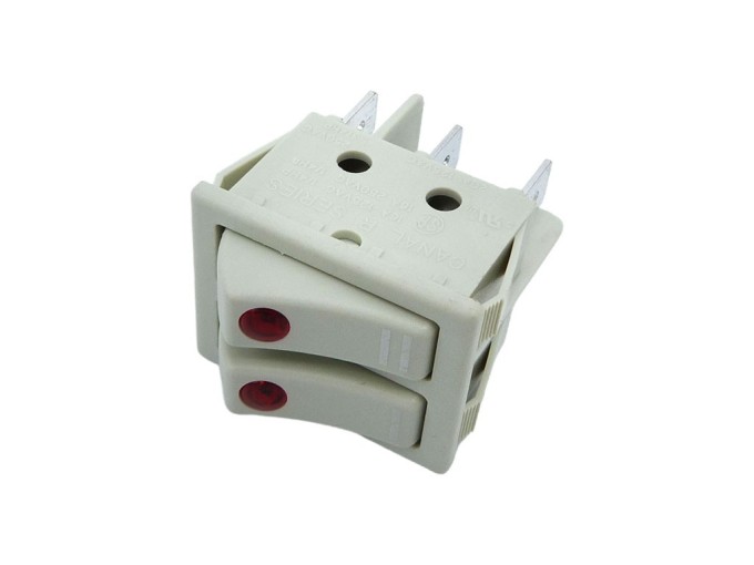 Dvojitý kolébkový vypínač KH-770925V pre olejové radiátory