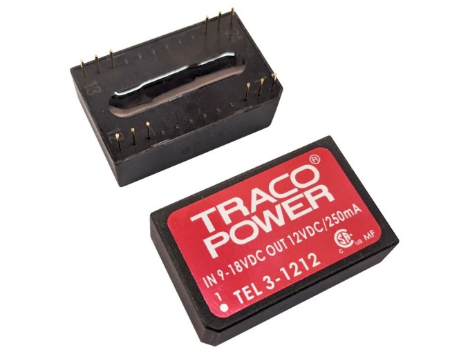 DC/DC Menič napätí 3W, 9-18V vstup, 12V výstup, 250mA