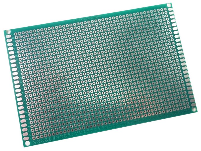 Jednostranný plošný spoj 80 x 120 mm pre DIL súčasti