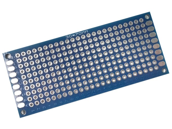 Obojstranná prototypová doska PCB 30 x 70 mm