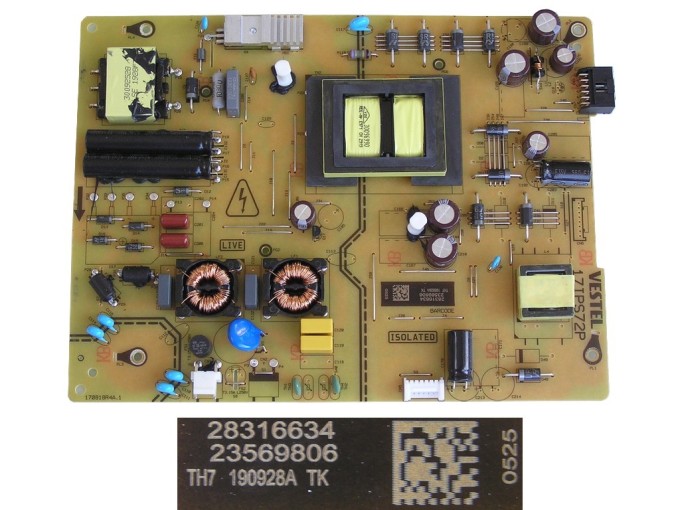 LCD Modul Zdroj 17IPS72P SMPS Power Board Vestel 23569806