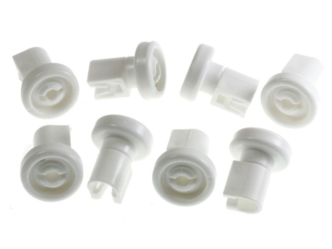 Sada koliesok horného koša umývačky AEG, Electrolux, Zanussi - 8 ks