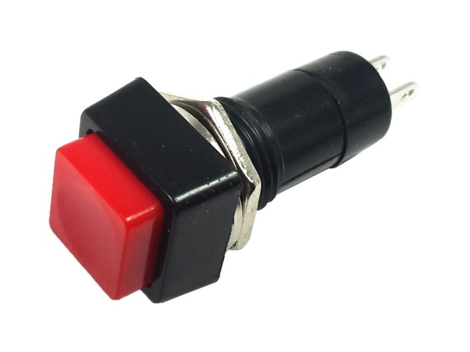 Tlačidlo S 1023/2, červené, bez aretácie, 1A / 250VAC