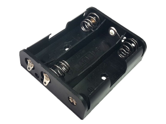 Puzdro na batérie 3x AA s pájecími očkami