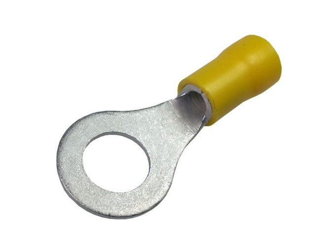 Krimpovacie očko M8 na kábel - žlté, priemer 8,4 mm