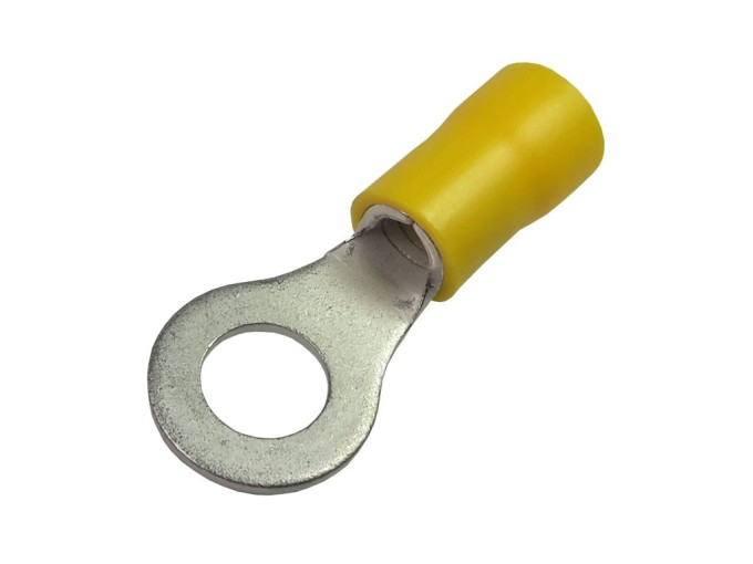 Krimpovacie očko M6 na kábel - žlté