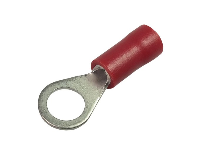 Krimpovacie očko M5 červené na kábel
