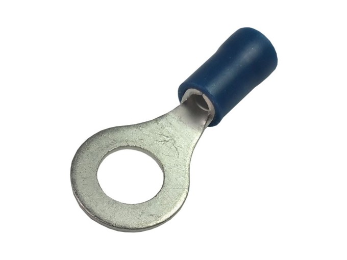 Krimpovacie očko M6 na kábel - modré