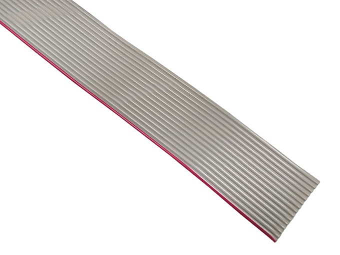 Ploché viacžilový kábel 15x28AWG, Cu, šedý, nestíněný