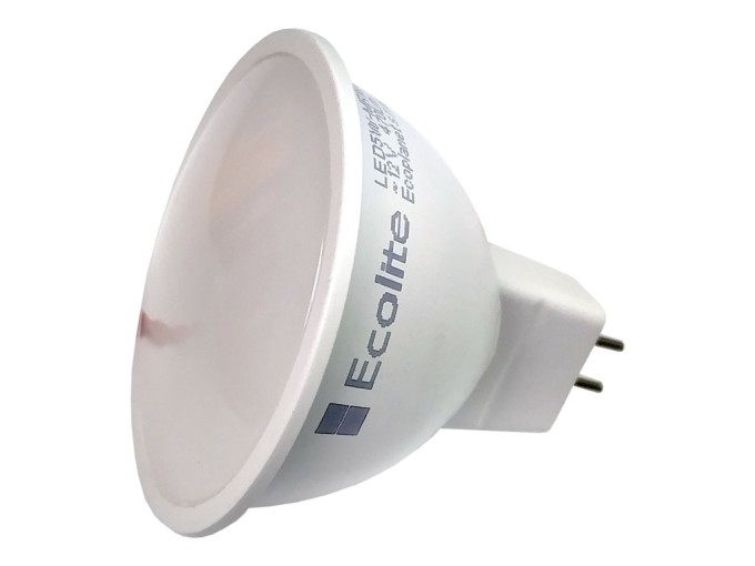 LED žiarovka MR16 / GU5.3, teplá biela, 12V, 5W Ecolite