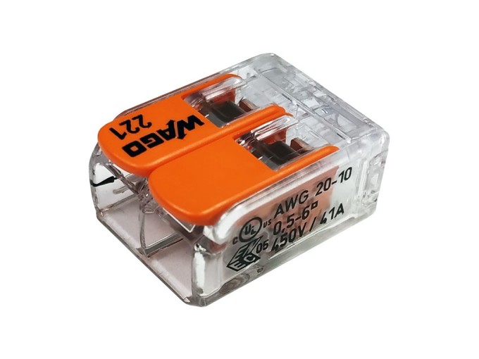 WAGO Krabicová Svorka 221-612, 2 x 6 mm² s Páčkami