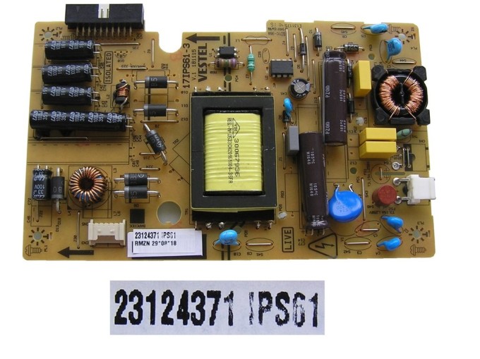 LCD Power Supply Board 17IPS61 / SMPS Vestel 17IPS61-3 / 23124371