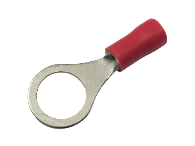 Krimpovacie očko M8 na kábel červené