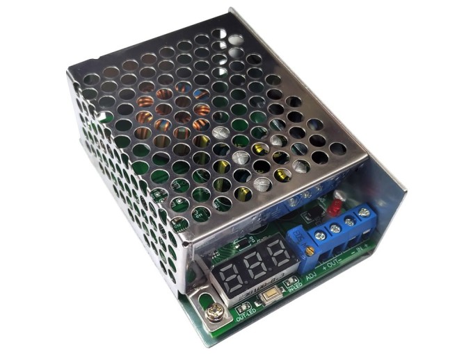 Modul nastaviteľného step-down zdroja 5-30V, 0,8-29V, 250W, 8A s digitálnym voltmetrom