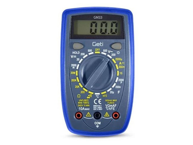 Multimetr GETI GM33C - merací prístroj pre elektrické veličiny