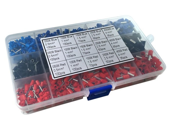 Sada krimpovacích dutiniek izolovaných 0,5 - 4,0 mm²