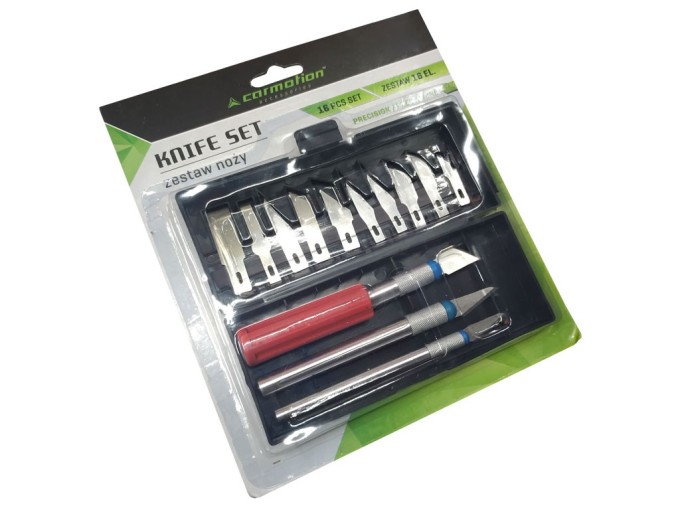Sada nožov so 3 rukoväťami a 13 čepeľami