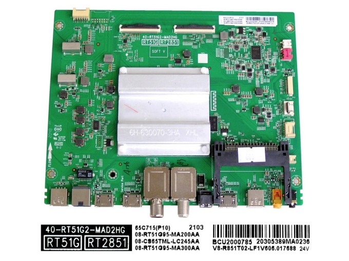 Základná doska LCD LED TCL 08-RT51G95-MA200AA / Main board assy 40-RT51G2-MAD2HG