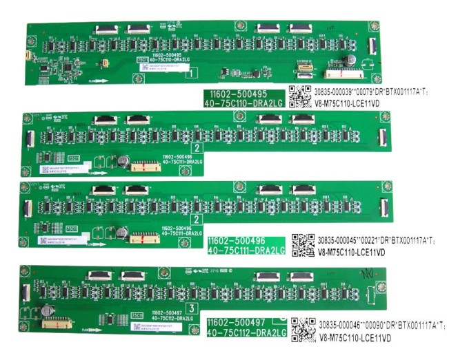 HDR LCD LED Driver Modul pre TCL 75C11 - Sada 4 Kusov