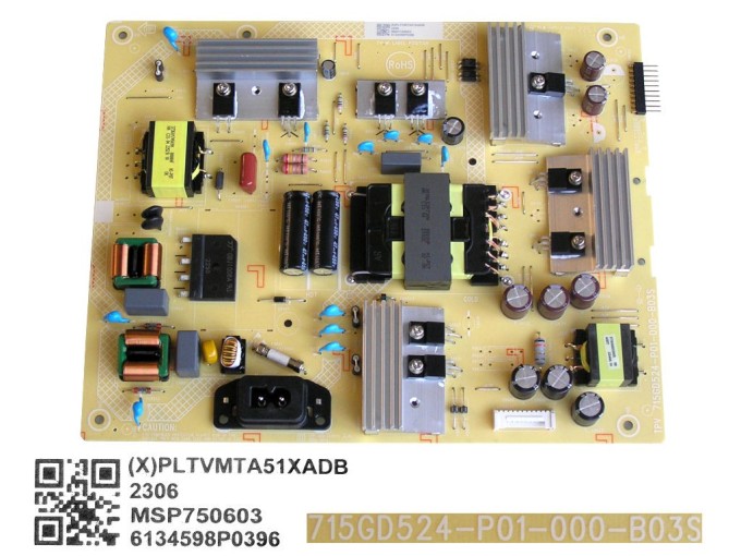 LCD Power Supply Board PLTVMTA51XADB / 715GD524-P01-000-B03S / Philips 996592301041